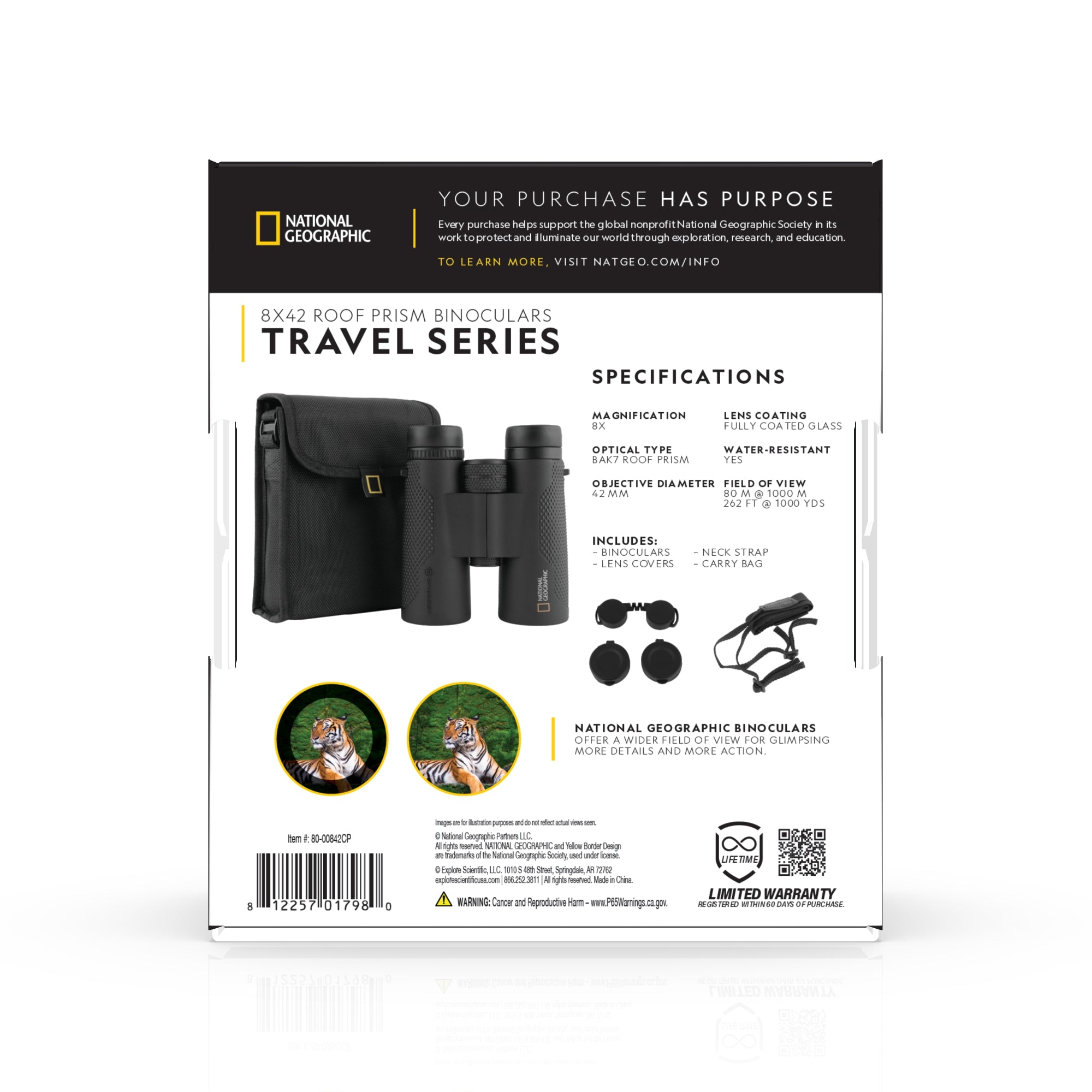 国家地理8x42双筒望远镜-80-00842CP