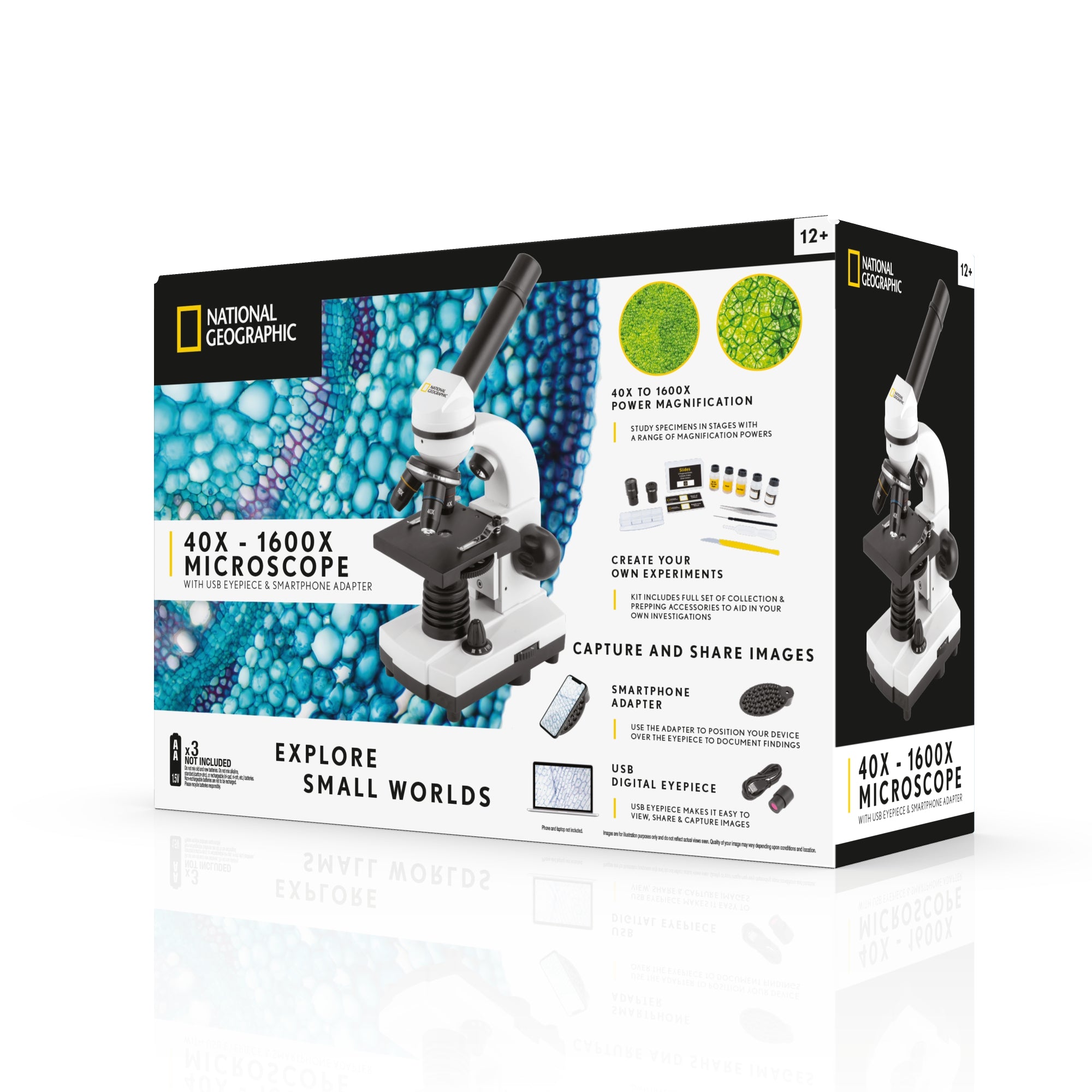 Microscopio nazionale geografico 40x-1600x con oculare USB