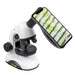 Explore One Microscope with phone on smartphone adapter