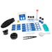 3 Prepared Slides, 8 Blank Slides, 8 Slide Covers, 3 Specimen Vials, Graduated Cylinder, Pipette, Tweezers, Magnifying Glass, Round Cutter, Hatchery, Yeast, Brine Shrimp Eggs, Smartphone Adapter, Rubber Eyepiece Cup