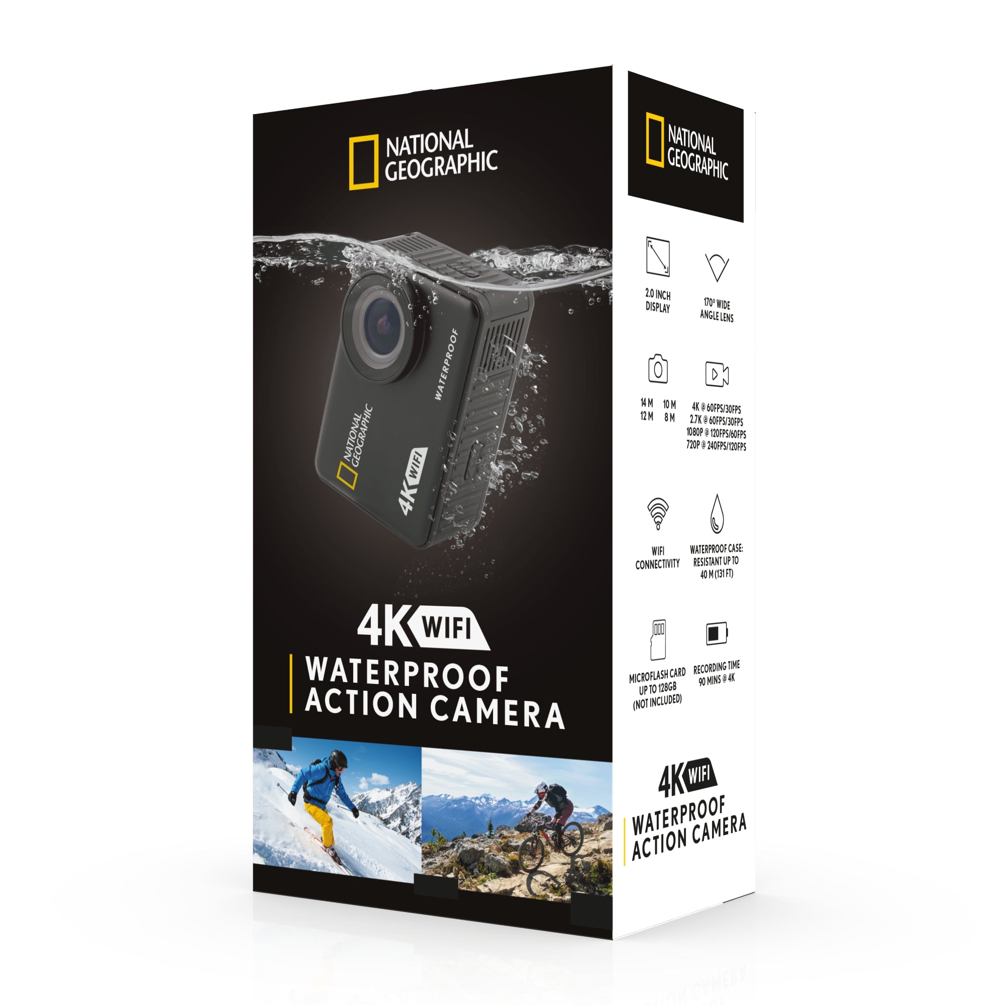 Azione impermeabile National Geographic 4K con WiFi
