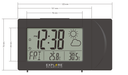 Explore Scientific Projection Radio Controlled Clock with Weather Forecast Display and Outdoor Sensor
